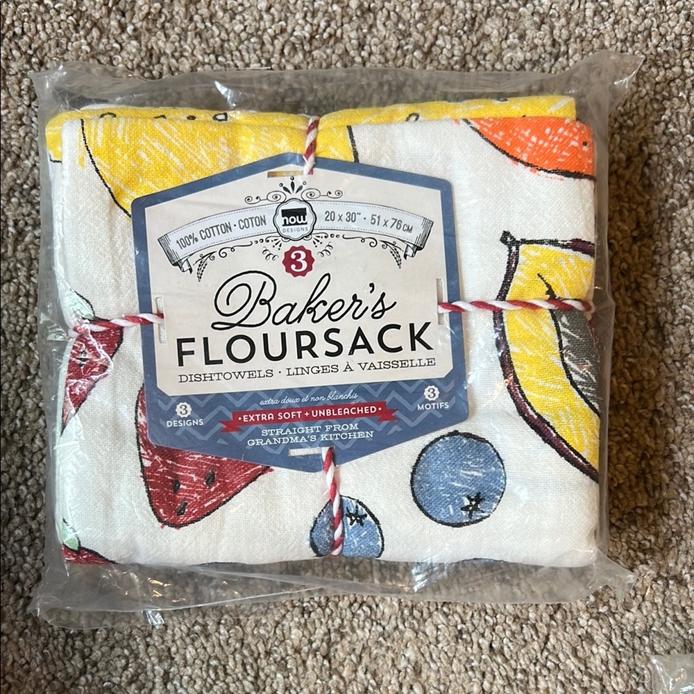 Baker's Floursack Dish Towels Set of 3